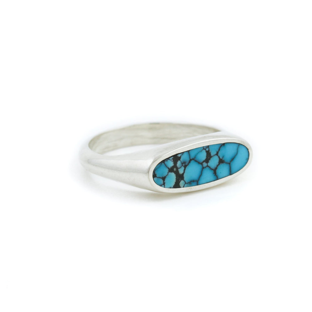 
                      
                        Silver x Hubei Turquoise Pill Inlay - Kingdom Jewelry
                      
                    