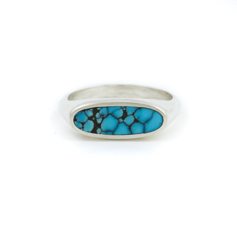 
                      
                        Silver x Hubei Turquoise Pill Inlay - Kingdom Jewelry
                      
                    