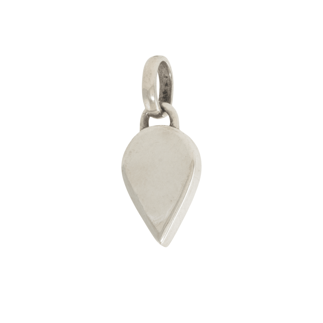 Silver x Hubei Turquoise Teardrop Inlay Pendant - Kingdom Jewelry