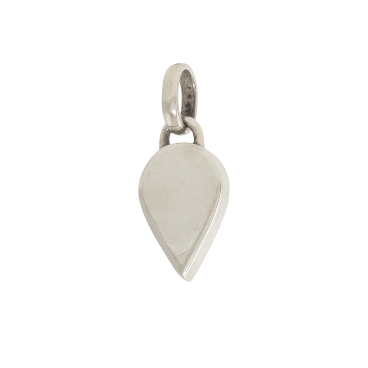 Silver x Hubei Turquoise Teardrop Inlay Pendant - Kingdom Jewelry