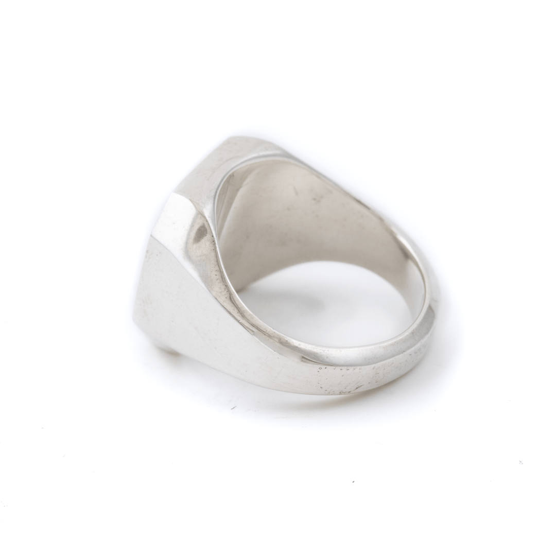 Silver x Lapis Lazuli Chamfered Square Inlay - Kingdom Jewelry