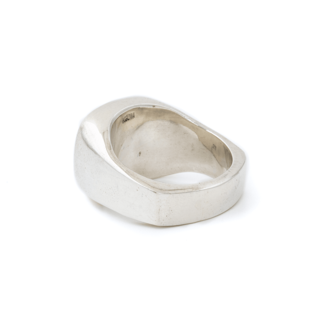 Silver x Lapis Lazuli Euro Inlay Signet - Kingdom Jewelry