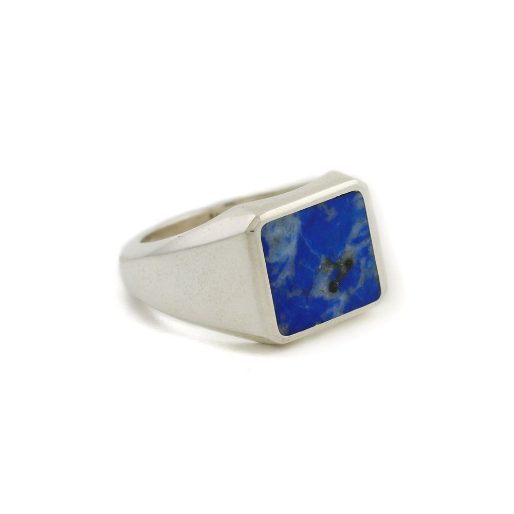 
                  
                    Silver x Lapis Lazuli Inlay Signet - Kingdom Jewelry
                  
                