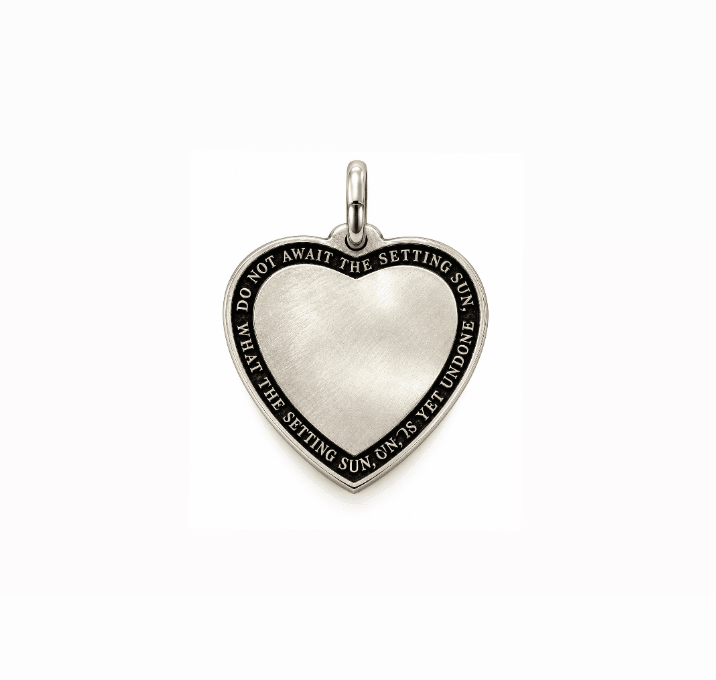 Silver x "Memnto Mori" Heart Pendant - Kingdom Jewelry