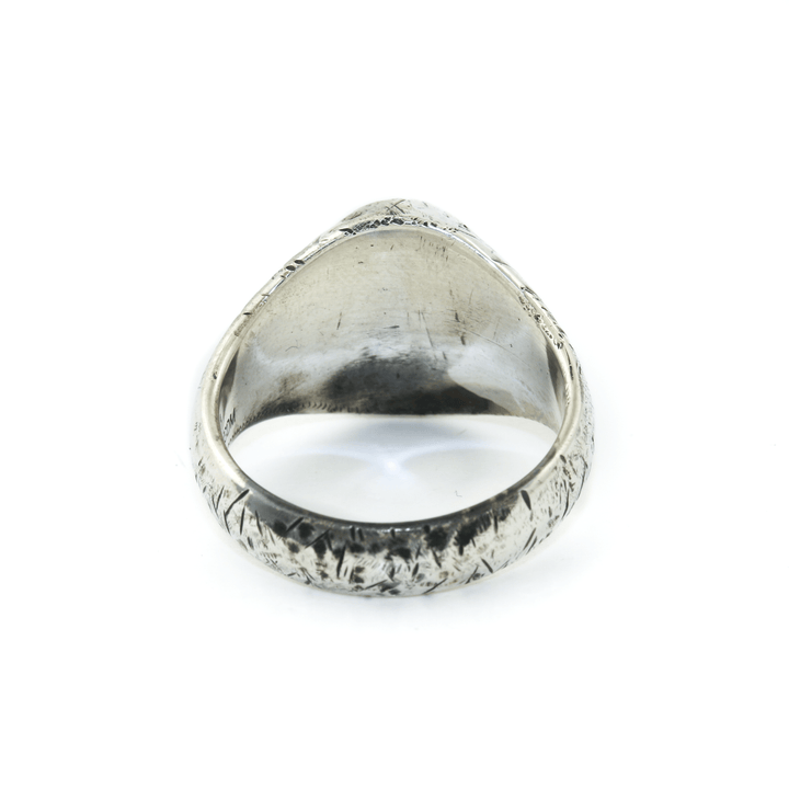 Silver x Montana Sapphire "Aster" Oval Signet - Kingdom Jewelry