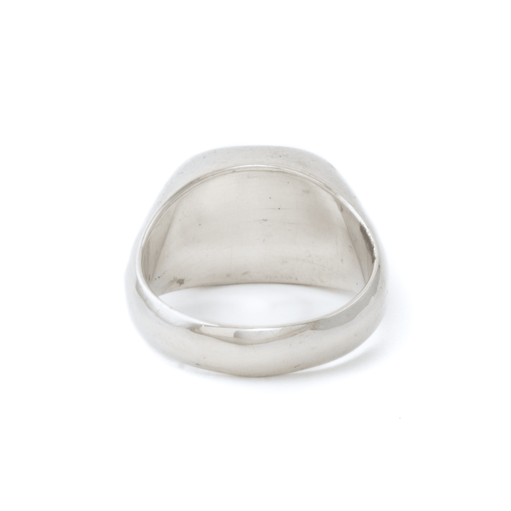 Silver x Native Silver Cushion Inlay Signet - Kingdom Jewelry