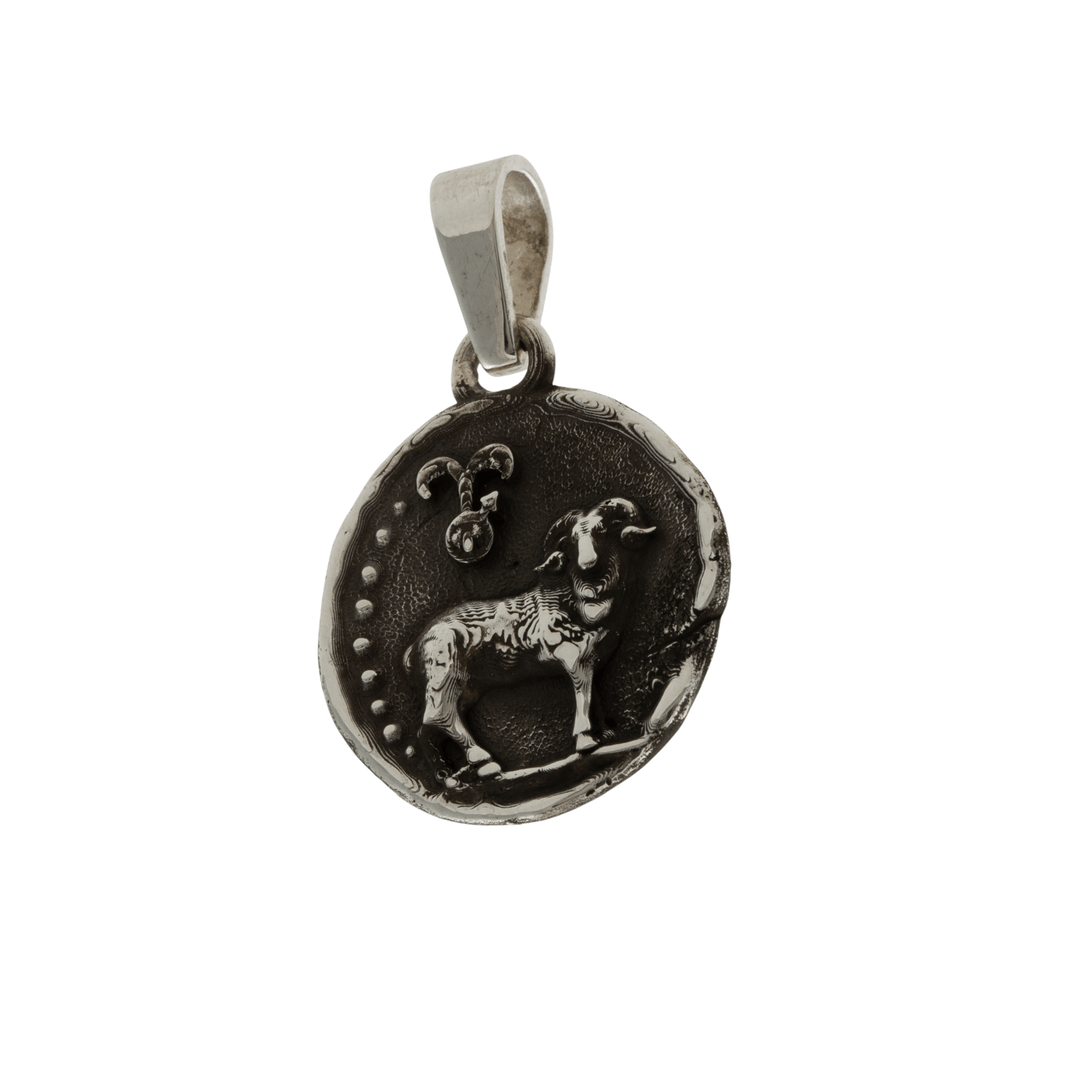 Silver x New Old World Zodiac Pendant - Aries - Kingdom Jewelry