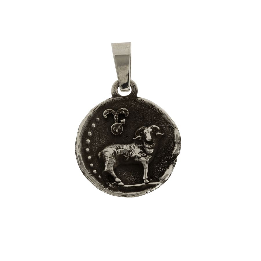 Silver x New Old World Zodiac Pendant - Aries - Kingdom Jewelry