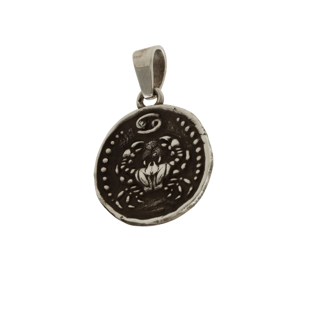 Silver x New Old World Zodiac Pendant - Cancer - Kingdom Jewelry