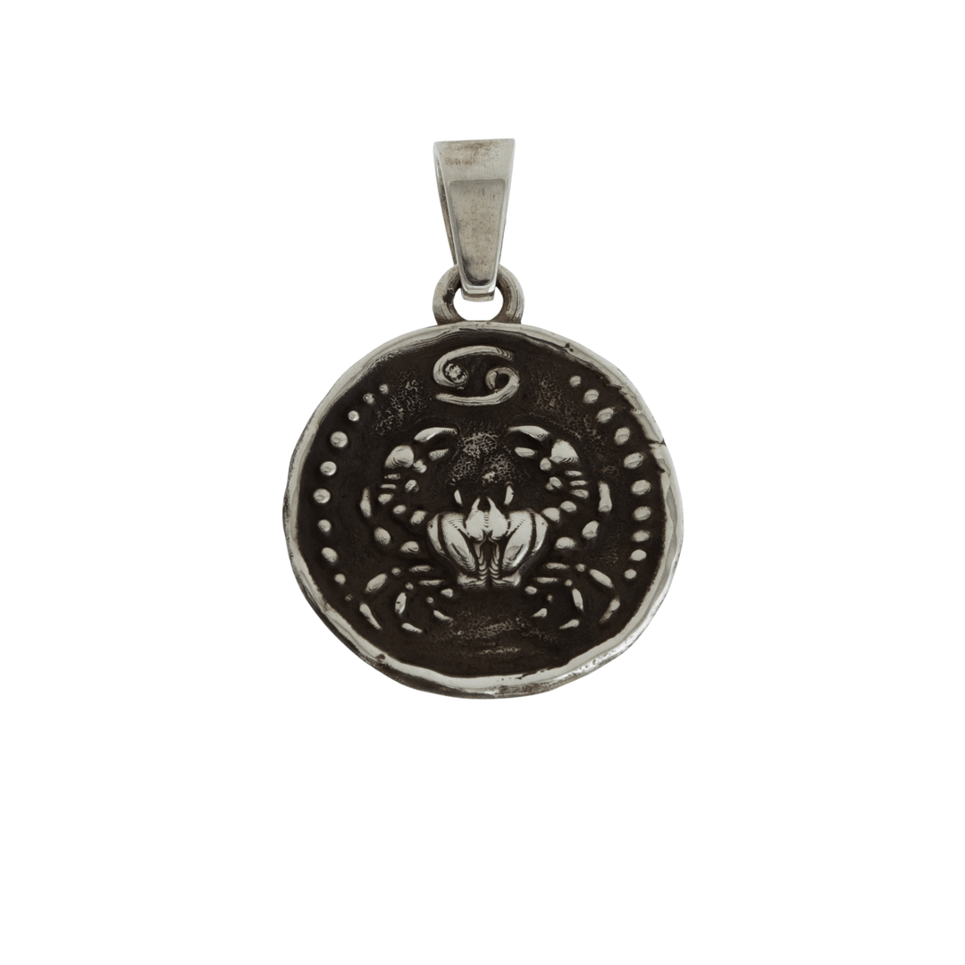 Silver x New Old World Zodiac Pendant - Cancer - Kingdom Jewelry