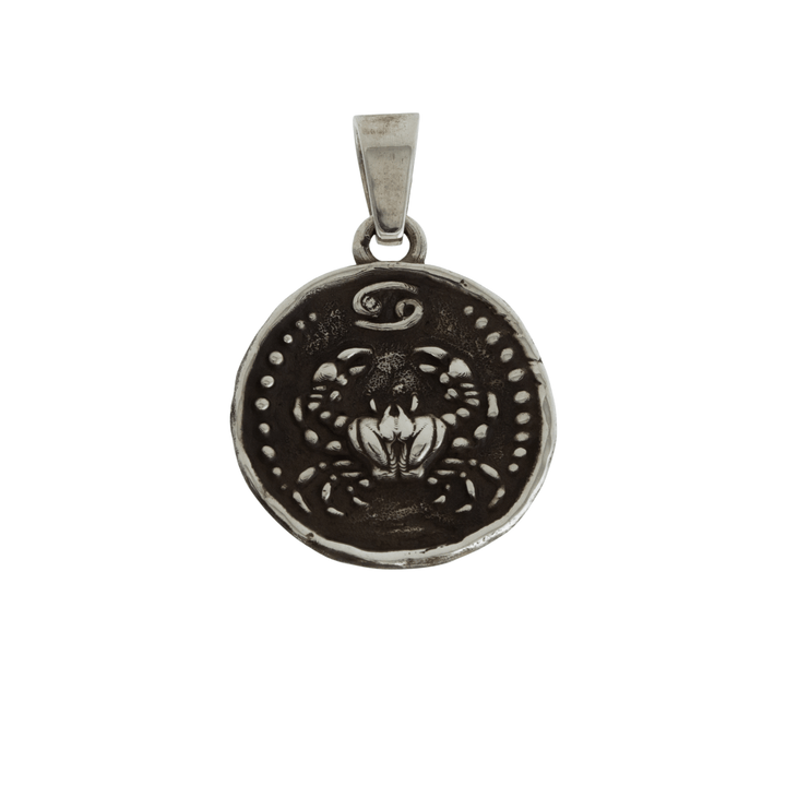 Silver x New Old World Zodiac Pendant - Cancer - Kingdom Jewelry