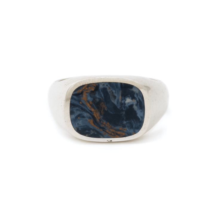 Silver x Pietersite Cushion Inlay Ring - Kingdom Jewelry