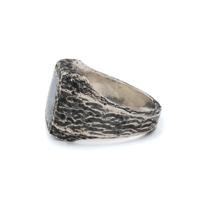 Silver x Pietersite Textured Men's Inlay - Kingdom Jewelry
