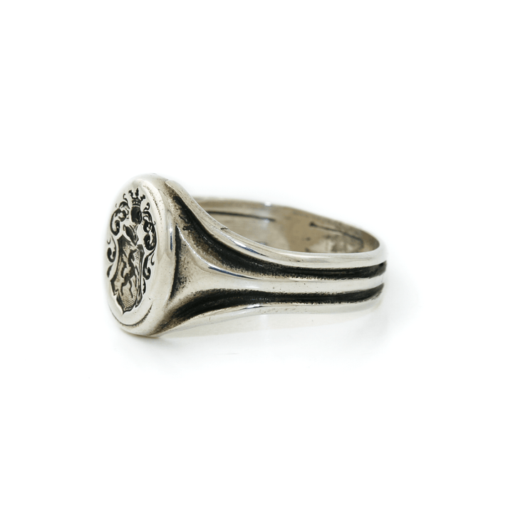 Silver x Redesigned "Bończa" Crest Signet - Kingdom Jewelry