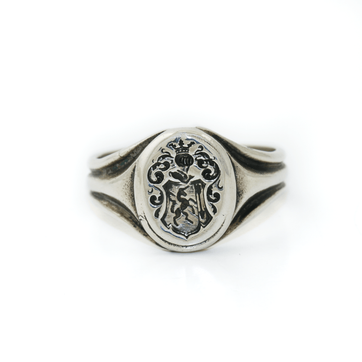 Silver x Redesigned "Bończa" Crest Signet - Kingdom Jewelry