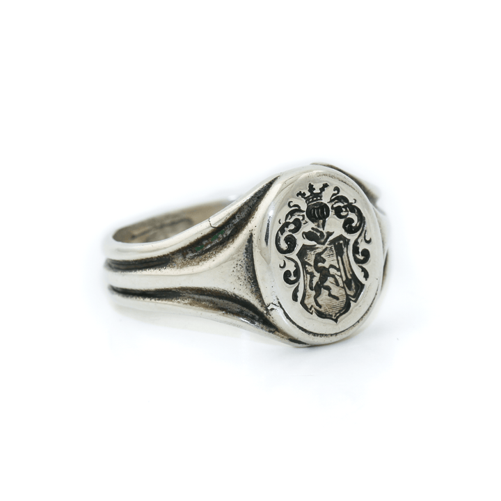 Silver x Redesigned "Bończa" Crest Signet - Kingdom Jewelry