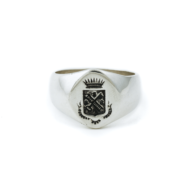 Silver x Redesigned "Rook" Crest" Signet - Kingdom Jewelry