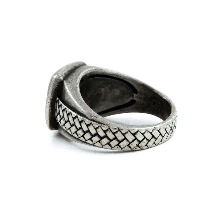 Silver x Reworked 1970's "Basket Weave" Signet - Kingdom Jewelry