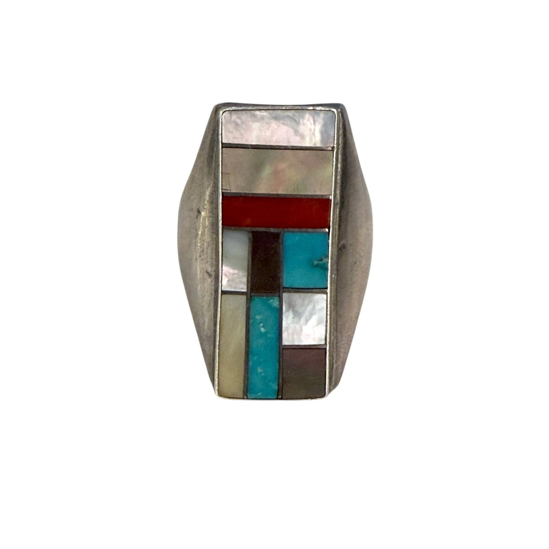 Silver x Southwest Essence Inlay Silver Ring - Kingdom Jewelry