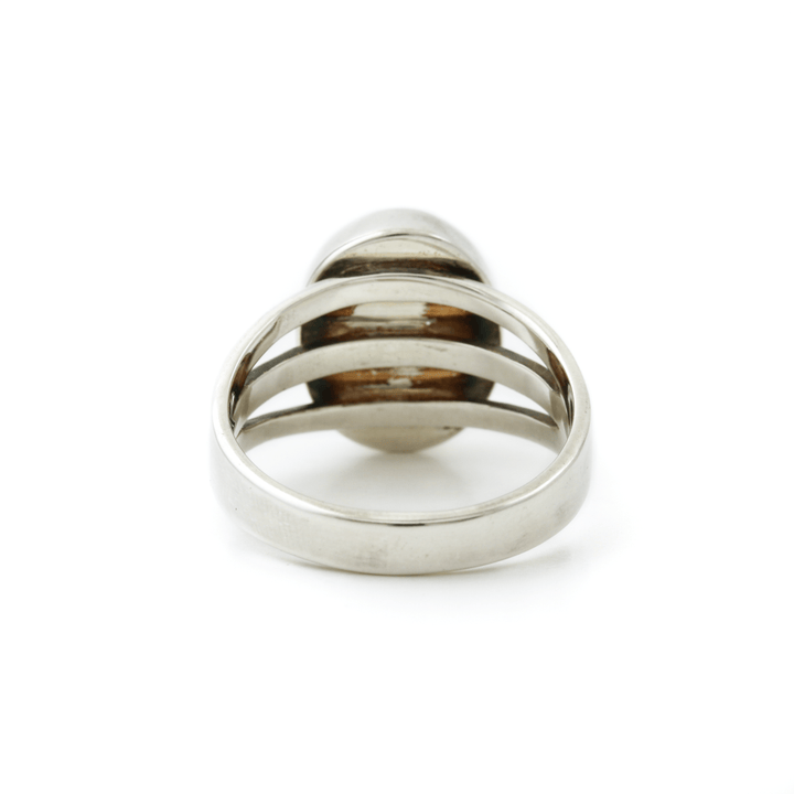 Silver x Split - Shank Royston Turquoise Oval Signet - Kingdom Jewelry