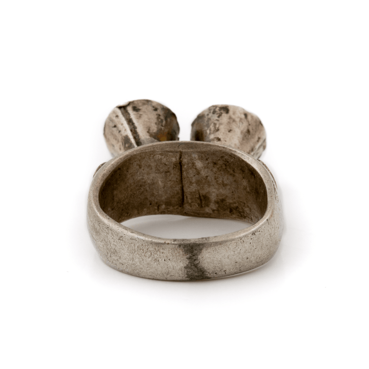 Silver x Traditional Twin Lapis Lazuli Afghan Mughal Band - Kingdom Jewelry