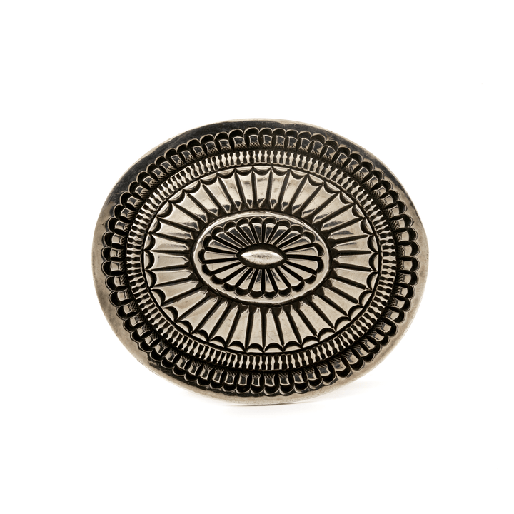 Silver x Vintage 1950's Navajo Concho Belt Buckle - Kingdom Jewelry