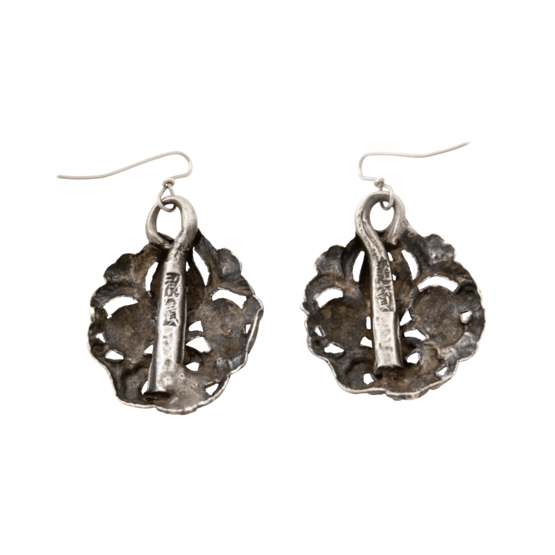 Silver x Vintage Georgian "Earthly Delights" Floral Earrings - Kingdom Jewelry