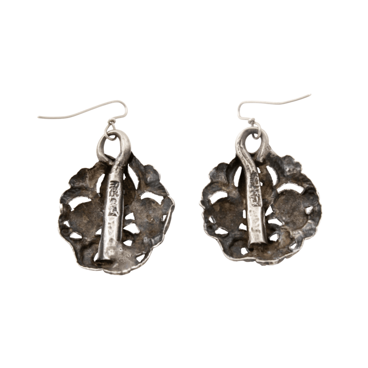 Silver x Vintage Georgian "Earthly Delights" Floral Earrings - Kingdom Jewelry