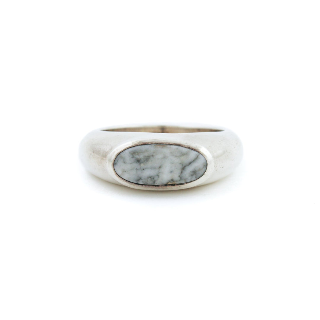 Silver x White Buffalo Pill Signet - Kingdom Jewelry