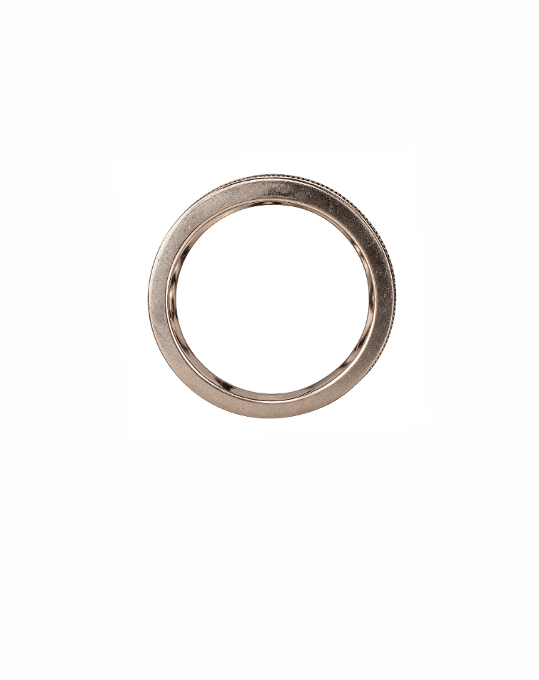 Slim Art Deco White Gold Band - Kingdom Jewelry