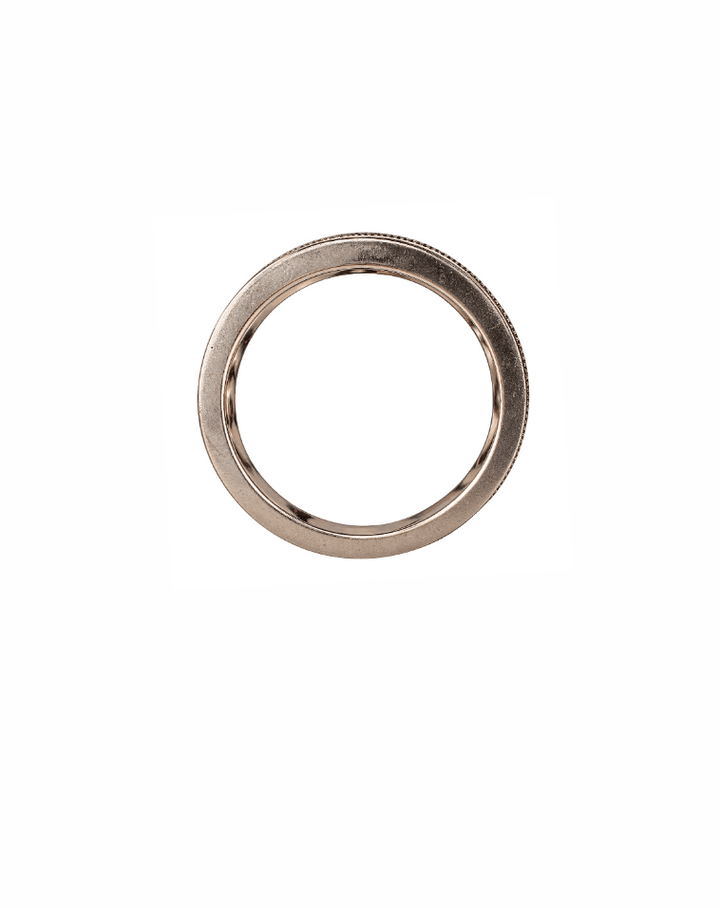 Slim Art Deco White Gold Band - Kingdom Jewelry