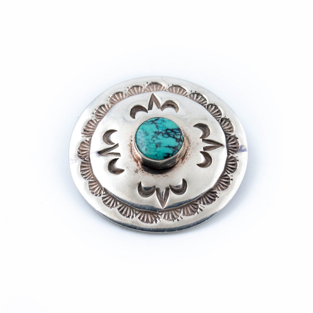 Stamped 1970's Navajo Pin - Kingdom Jewelry