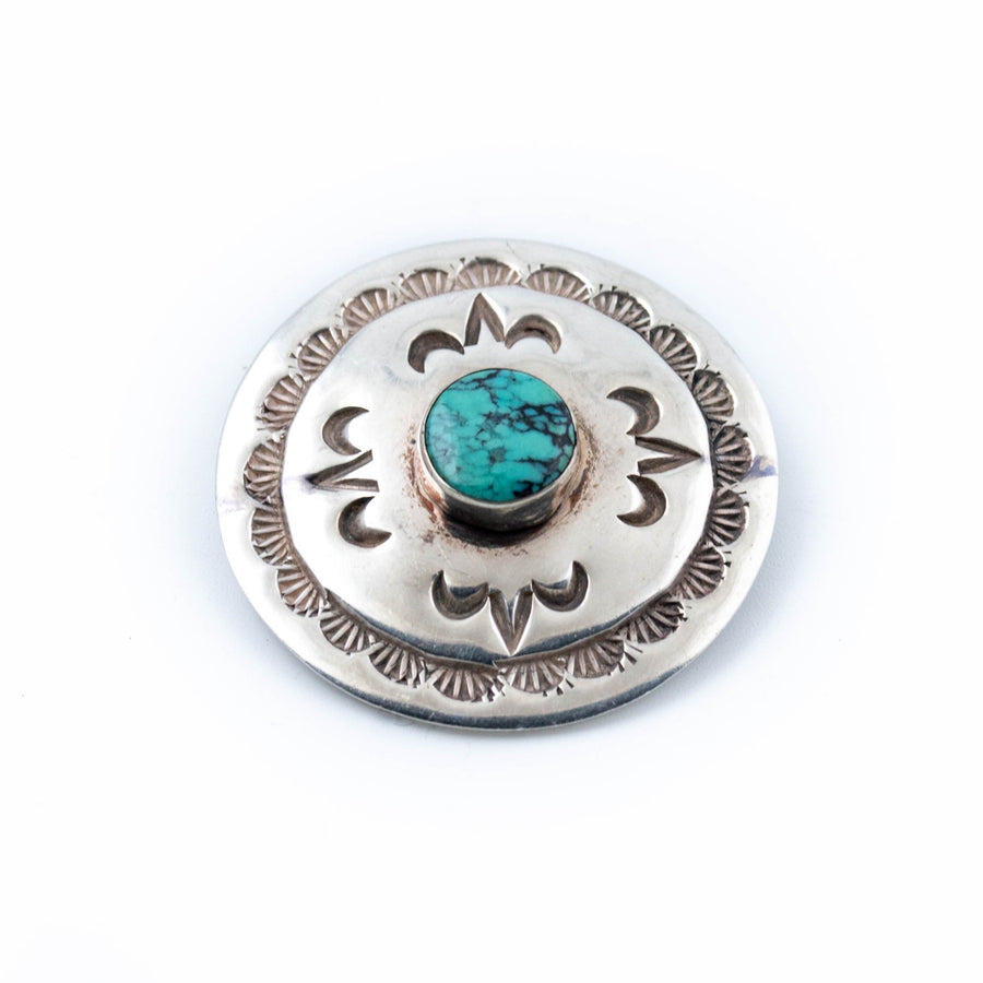 Stamped 1970's Navajo Pin - Kingdom Jewelry