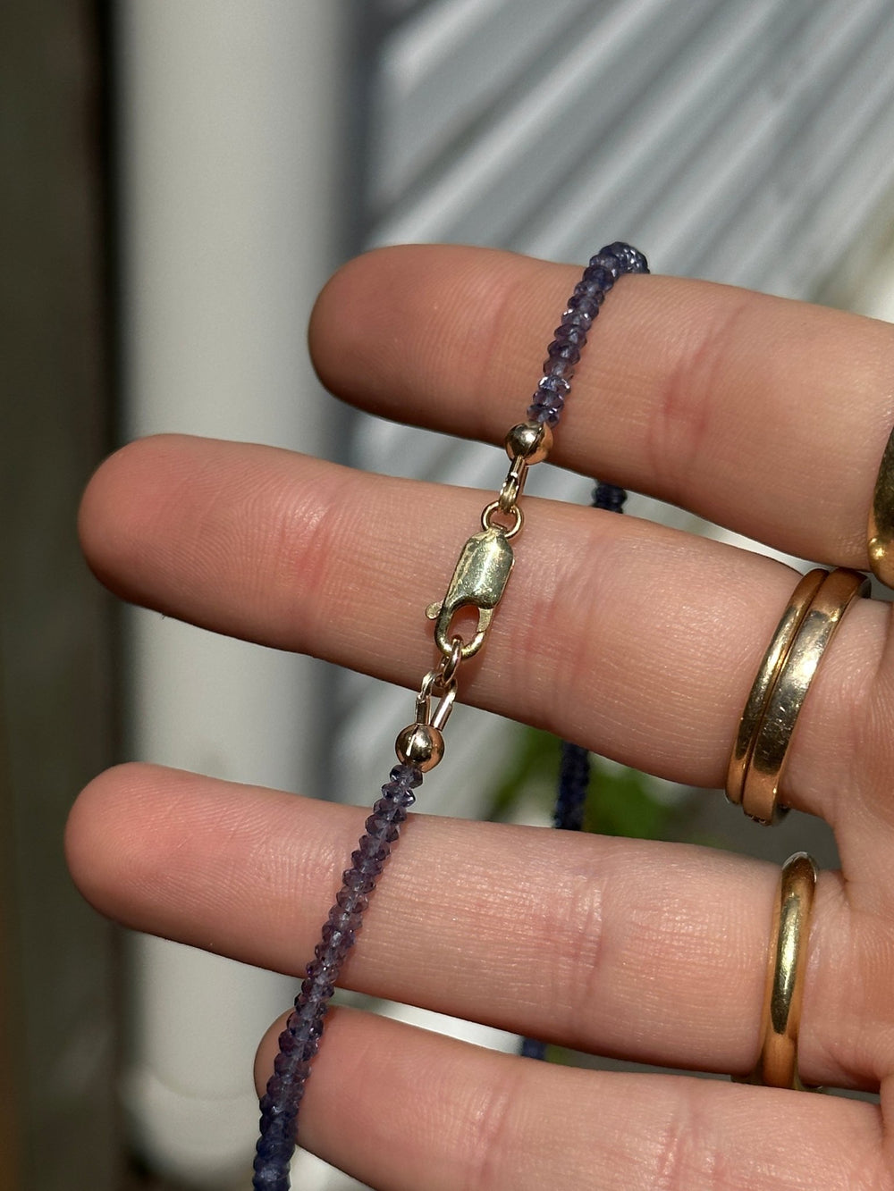 Starry Night Iolite Beaded Necklace - Kingdom Jewelry