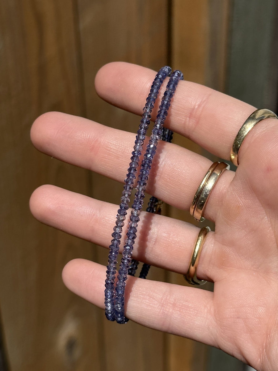 Starry Night Iolite Beaded Necklace - Kingdom Jewelry