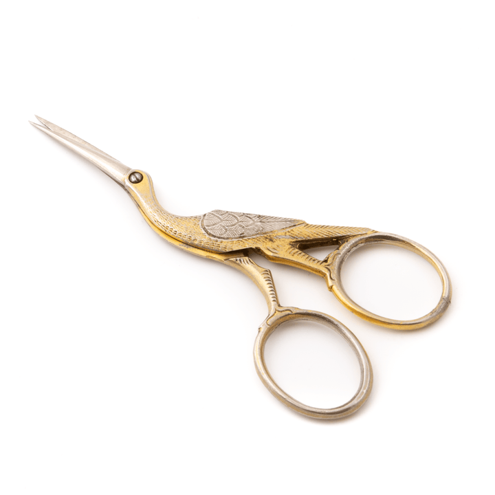 Steel & Brass x Antique Crane Bird Scissors - Kingdom Jewelry