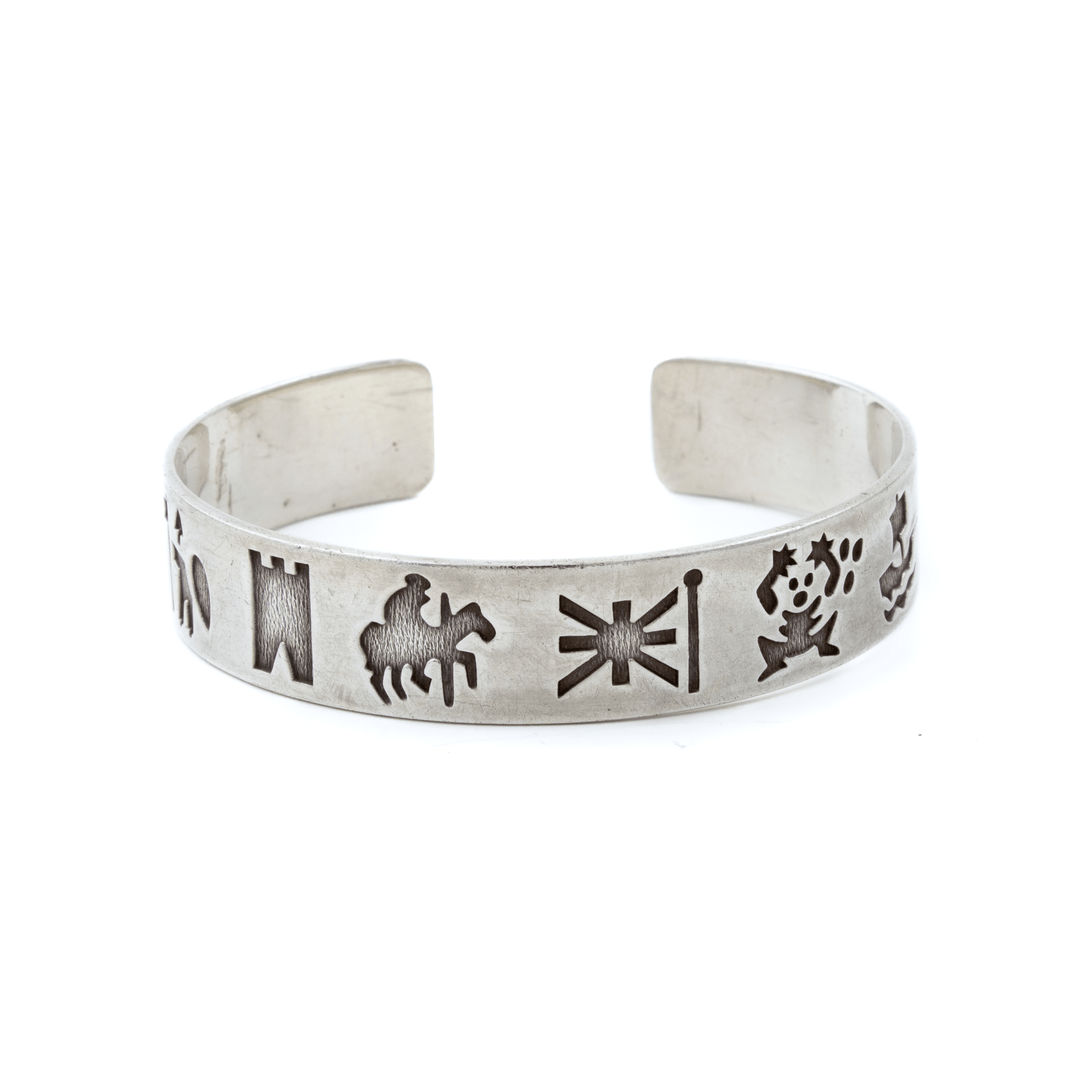 Sterling Silver x 13mm Michael Hilliar "History of Ireland" Storyteller Cuff - Kingdom Jewelry