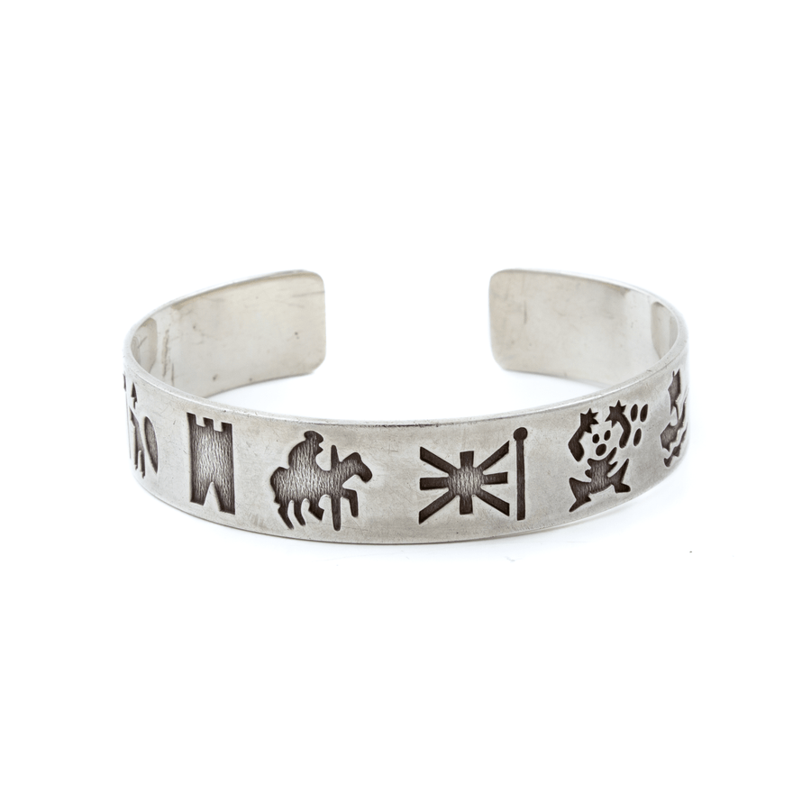 Sterling Silver x 13mm Michael Hilliar "History of Ireland" Storyteller Cuff - Kingdom Jewelry