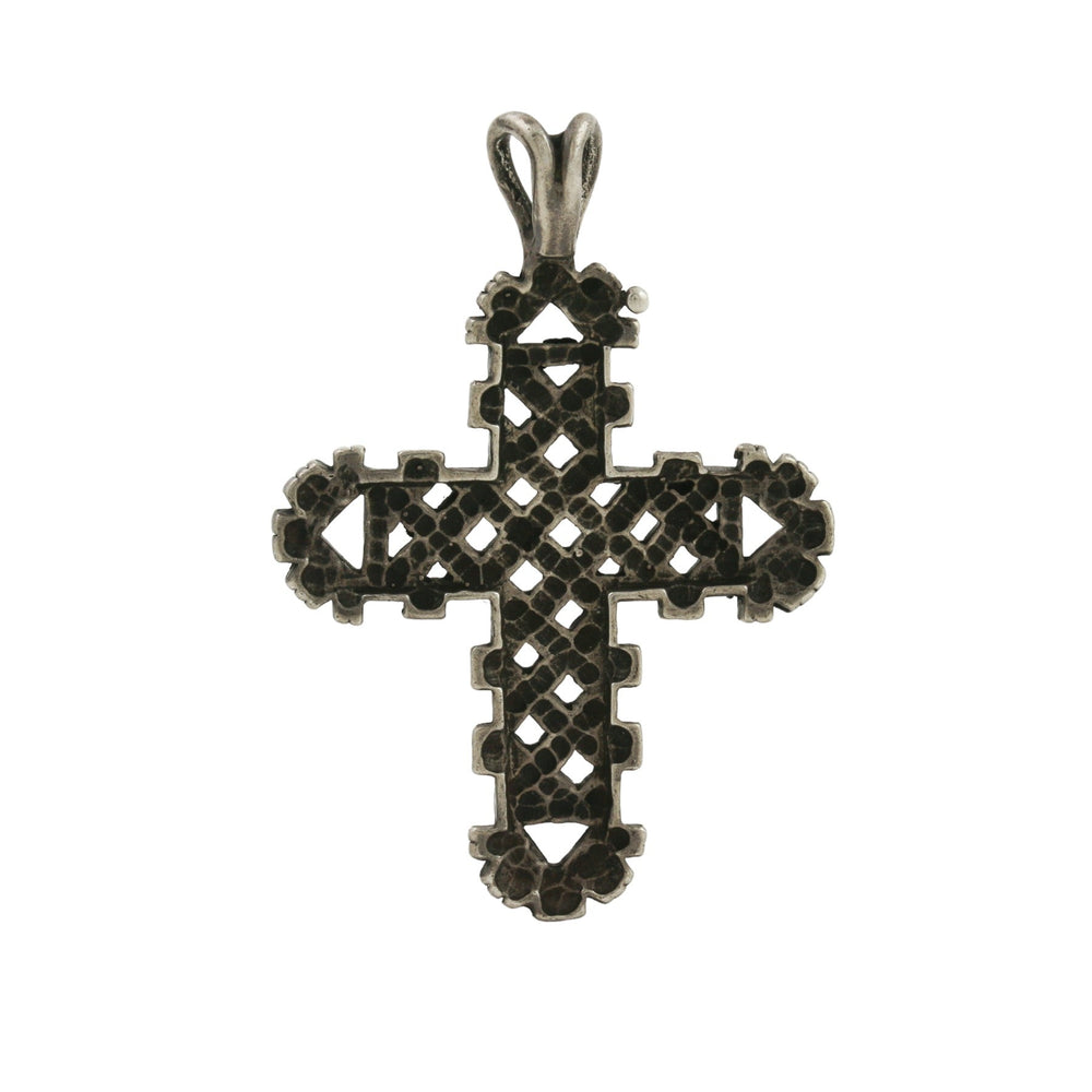 
                      
                        Sterling Silver x Mexican Woven Lattice Cross - Kingdom Jewelry
                      
                    