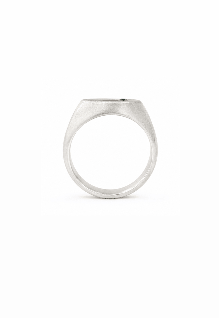 Sterling Silver x Sapphire Off Centered East West Ring - Kingdom Jewelry