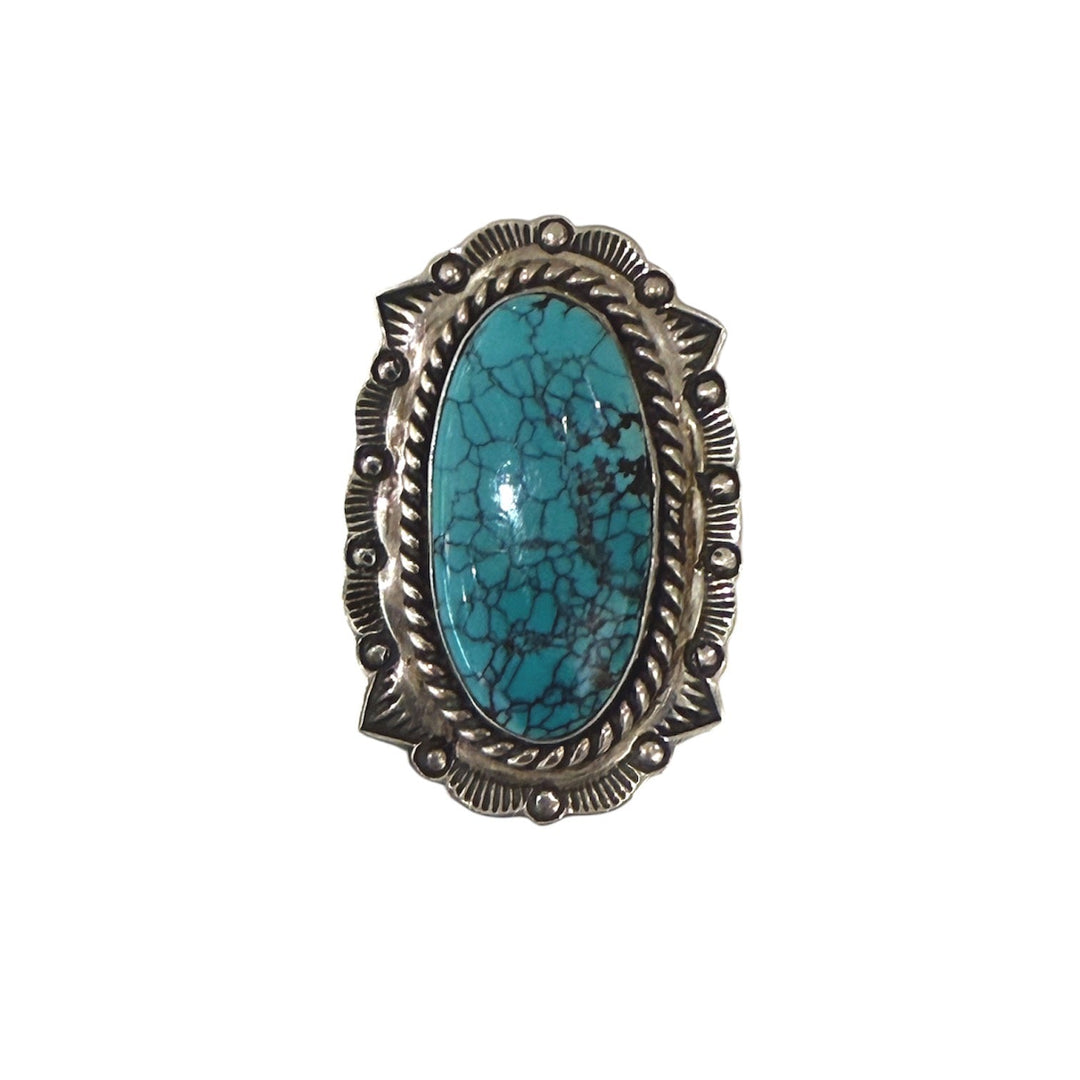 Sterling Silver x Signed 1980's "B. Piaso Jr." Navajo Pendant - Kingdom Jewelry
