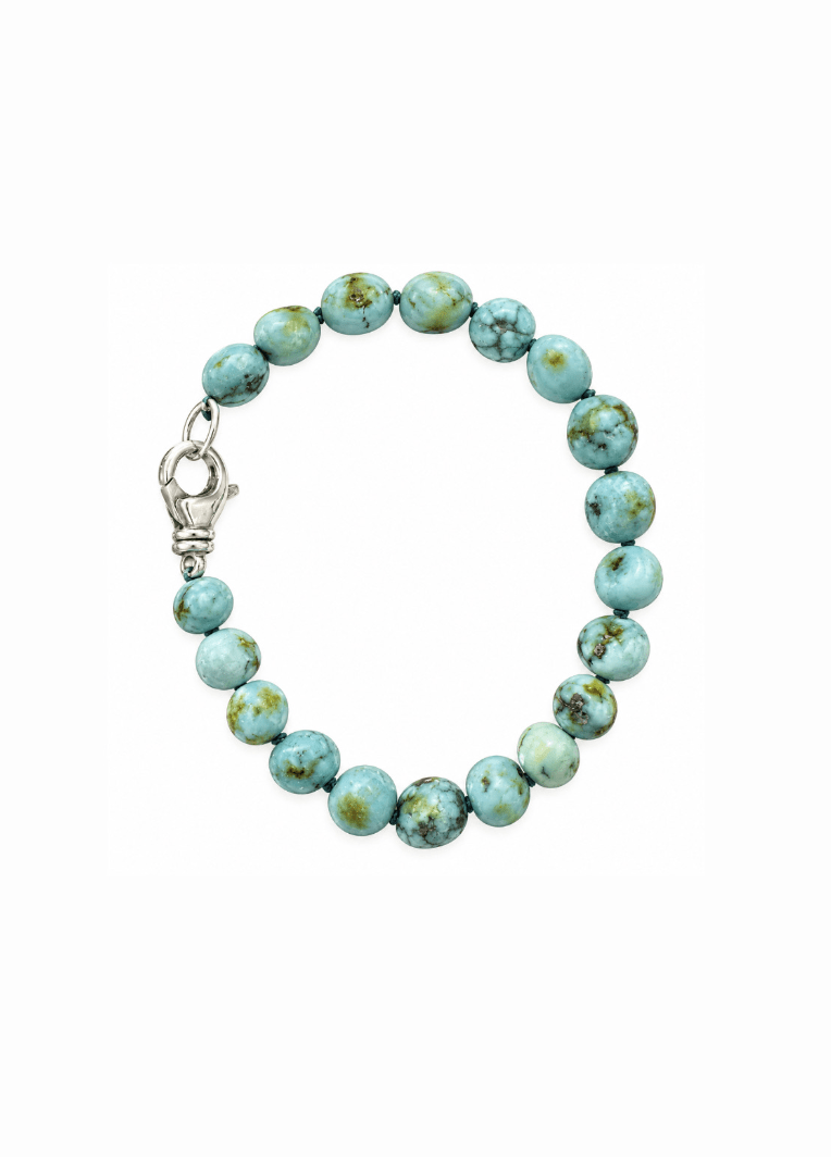 Sterling Silver x Sonoran Gold Turquoise Beaded Necklace - Kingdom Jewelry