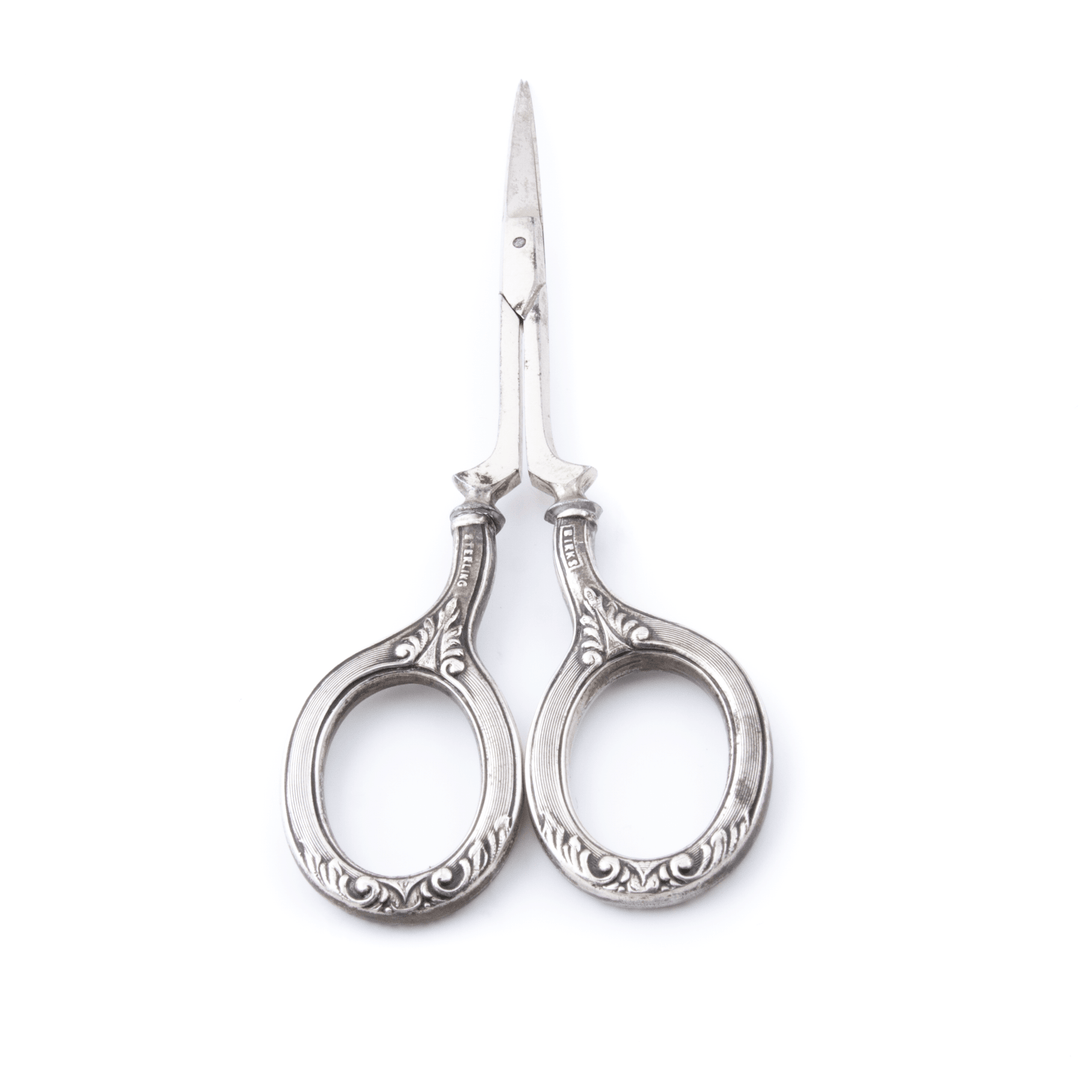 Sterling Silver x Vintage Birks Antique Scissors - Kingdom Jewelry