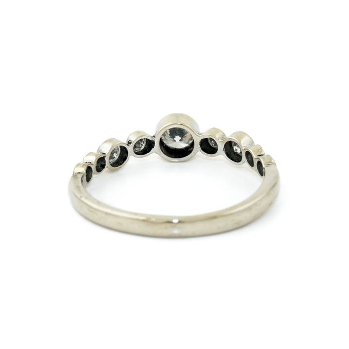 Two - Tone 14k Gold x .33ct Round - Cut Half - Eternity Nonet” - Kingdom Jewelry