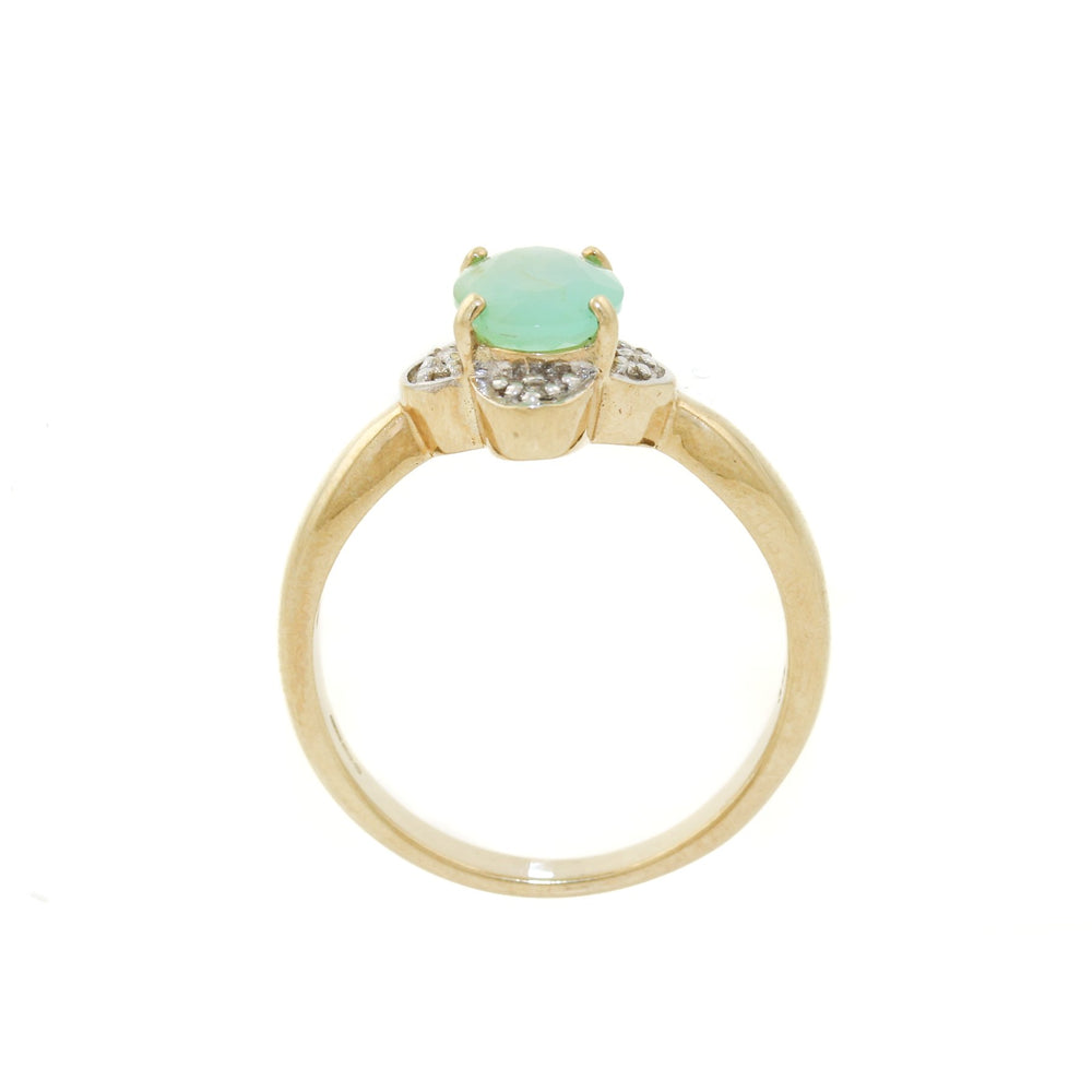 
                  
                    Two - Tone 9k Gold x Aventurine & Diamond Ring - Kingdom Jewelry
                  
                