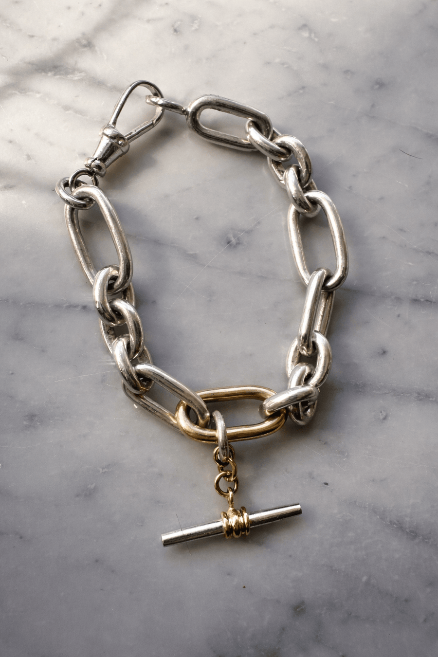 Two tone Handmade link bracelet - Kingdom Jewelry