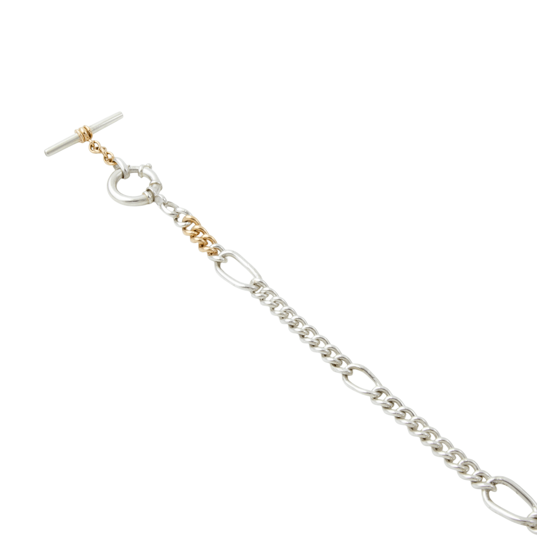 Two Tone Silver & 14k Gold x Handmade Chain Necklace - Kingdom Jewelry