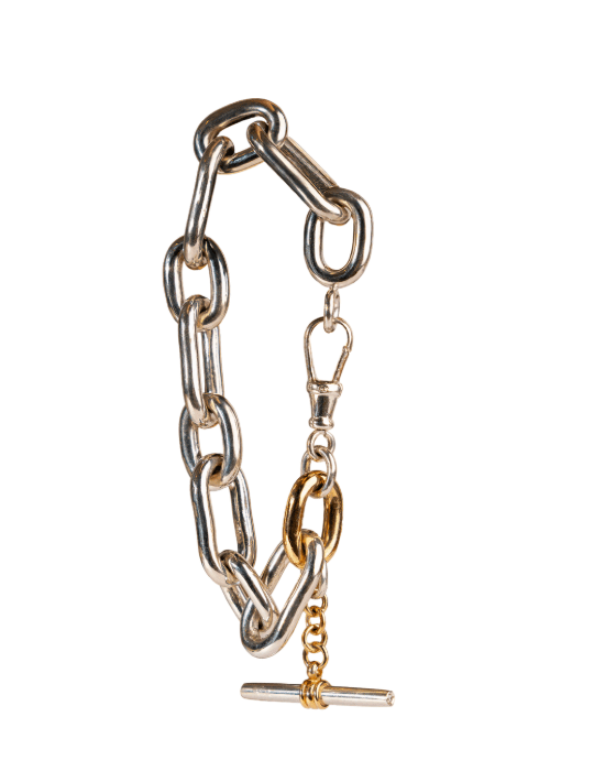 Two - Tone x Handmade Chain Lanyard Bracelet - Kingdom Jewelry