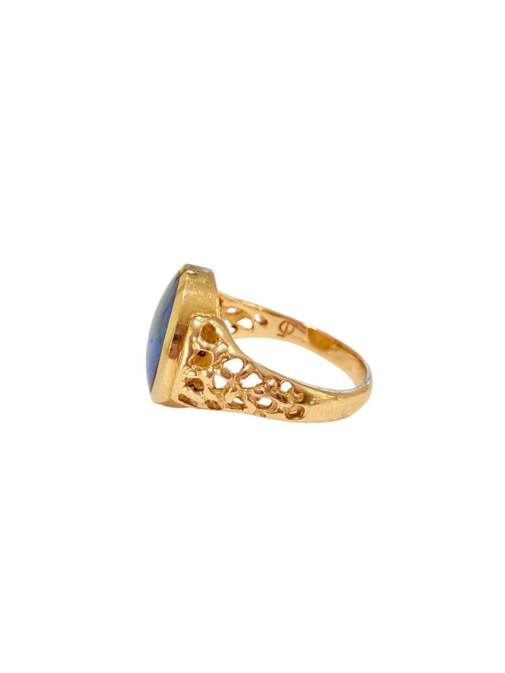 Vintage 14K Gold Opal Ring - Kingdom Jewelry