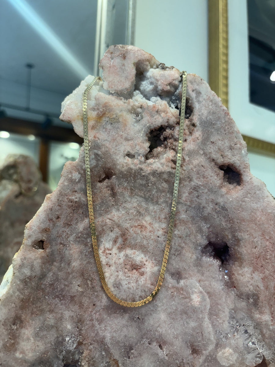 Vintage 14K Herringbone Chain - Kingdom Jewelry